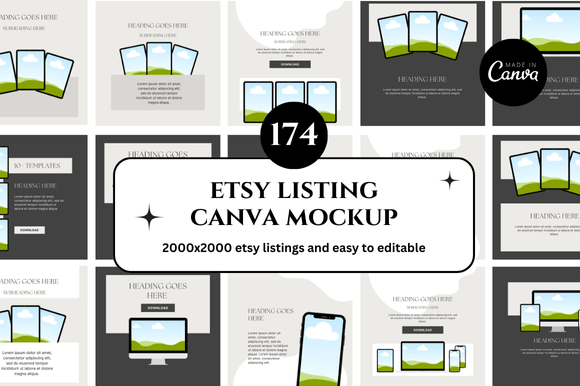 174 Etsy Canva Mockup: A Practical Tool for Digital Sellers