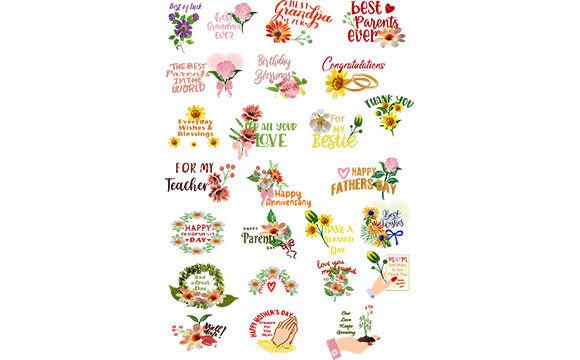25 Floral Greetings Bundle: Beautiful Designs for Any Occasion