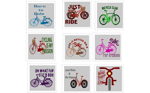 9 Cycle Stickers for Modern Brand Identity