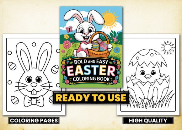 Bold and Easy Easter Coloring Book: Your Guide to Relaxation and Creative Celebration