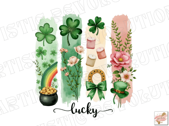 Brushstroke St. Patrick's PNG Design Assets