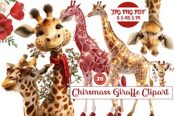 Christmas Giraffe Clipart: A Unique Visual Shortcut for Holiday Creativity