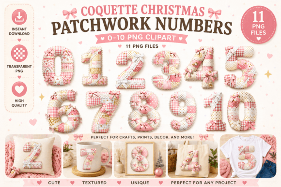 Coquette Christmas Patchwork Numbers: A Fresh Take on Holiday Countdowns and Seasonal Decor