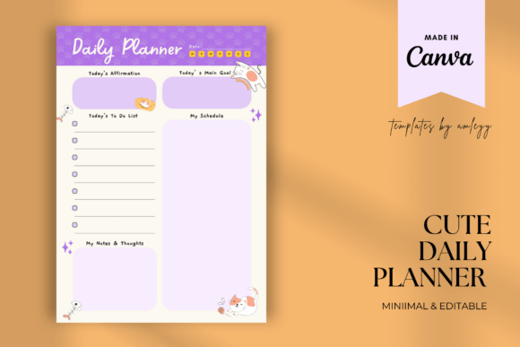 Free Cat Themed Cute Daily Planner Canva: A Practical Tool for Organised, Creative Living