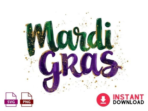 Glitter Brushstroke Mardi Gras Png: Elevating Festive Design with Spark and Style