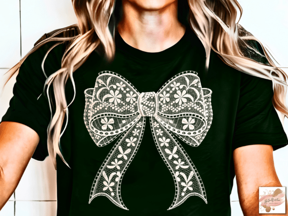 Lace Bow PNG: Floral Coquette Bow Designs