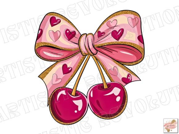 Pink Coquette Valentine PNG Cherry Love: Evaluating a Romantic Design Asset